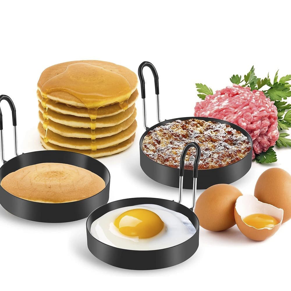 Amazon Best-seller Household Kitchen Baking Tool Egg Ring Mold Non-stick Pan Egg Ring