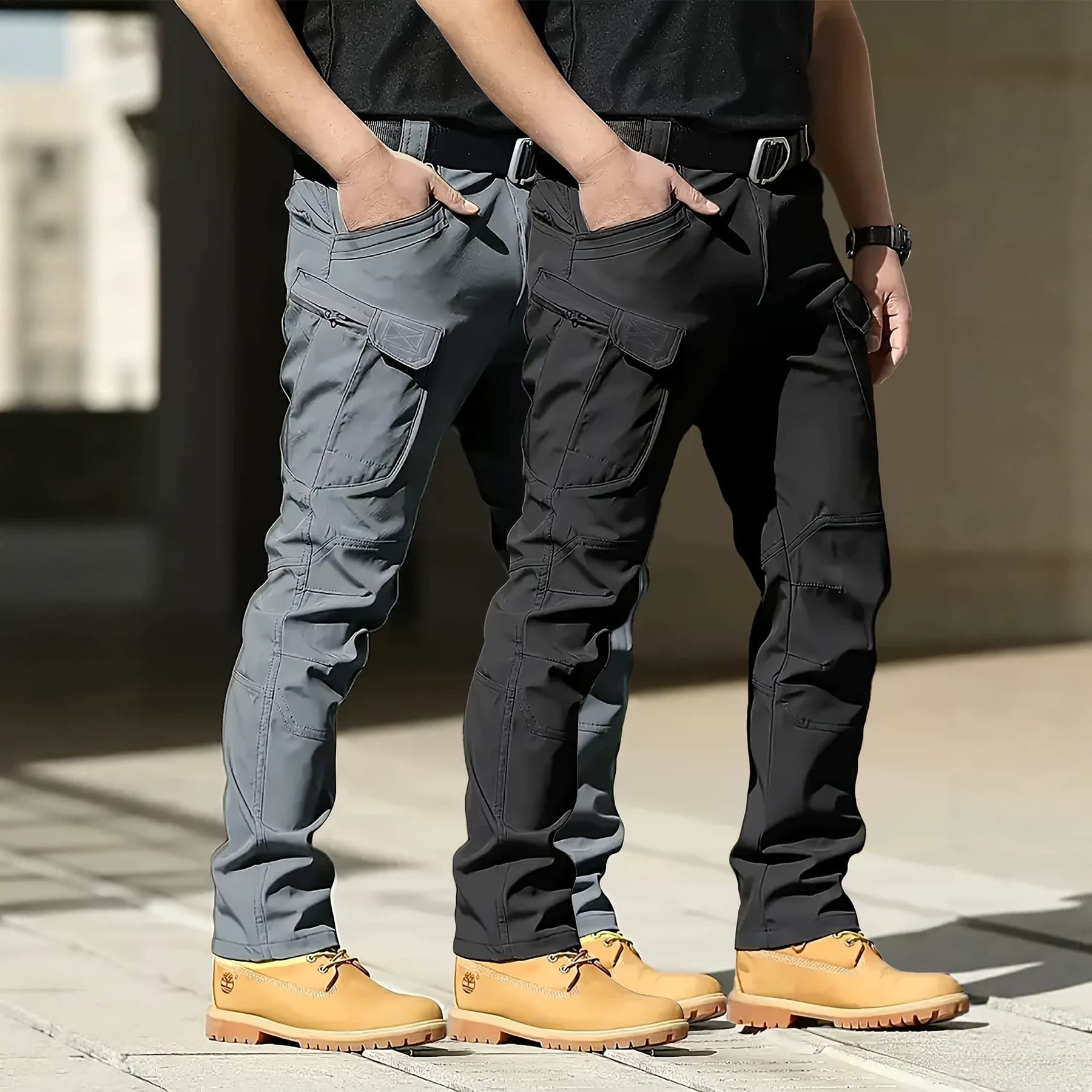 2026 AliExpress Summer Men's Durable Outdoor Work Pants Solid Quick-Dry Multi-Pocket Tactical Hiking Pants In Stock