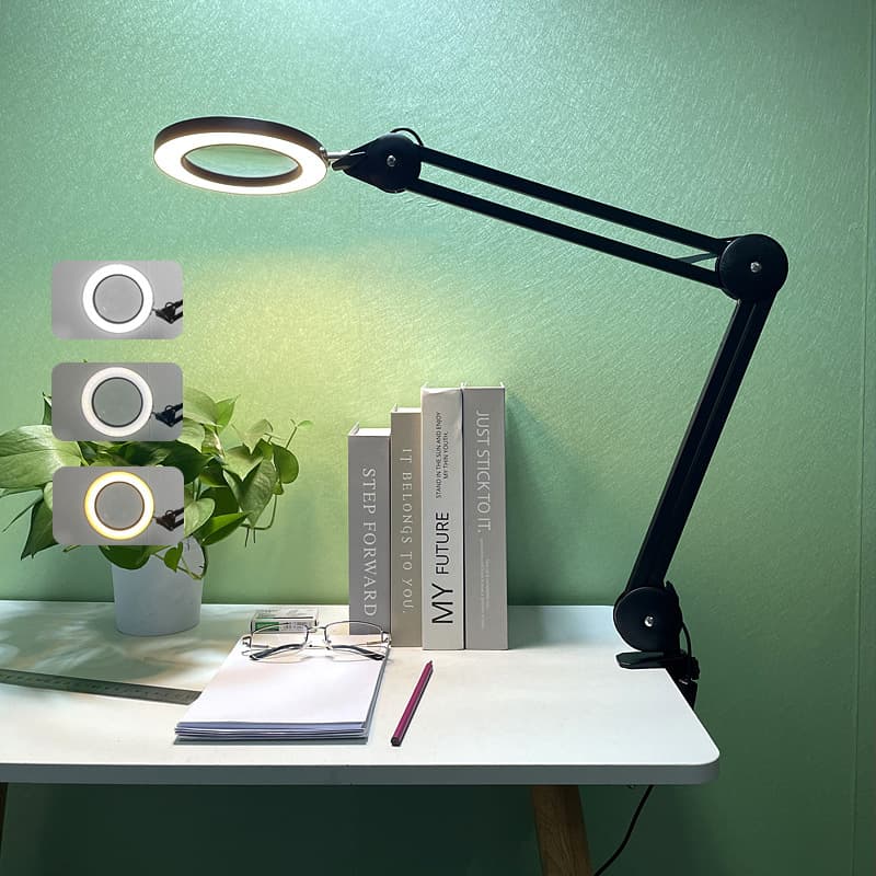 Amazon's hot-selling LED eye protection and repair magnifying glass table lamp, 8x magnifying lens, beauty eyelashes and manicure lamp
