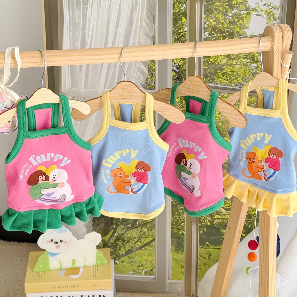 Cute Pet Dog Cat Clothes Spring Autumn Soft Slimming Base Layer Single Wear Couple Matching Cotton Casual Vest