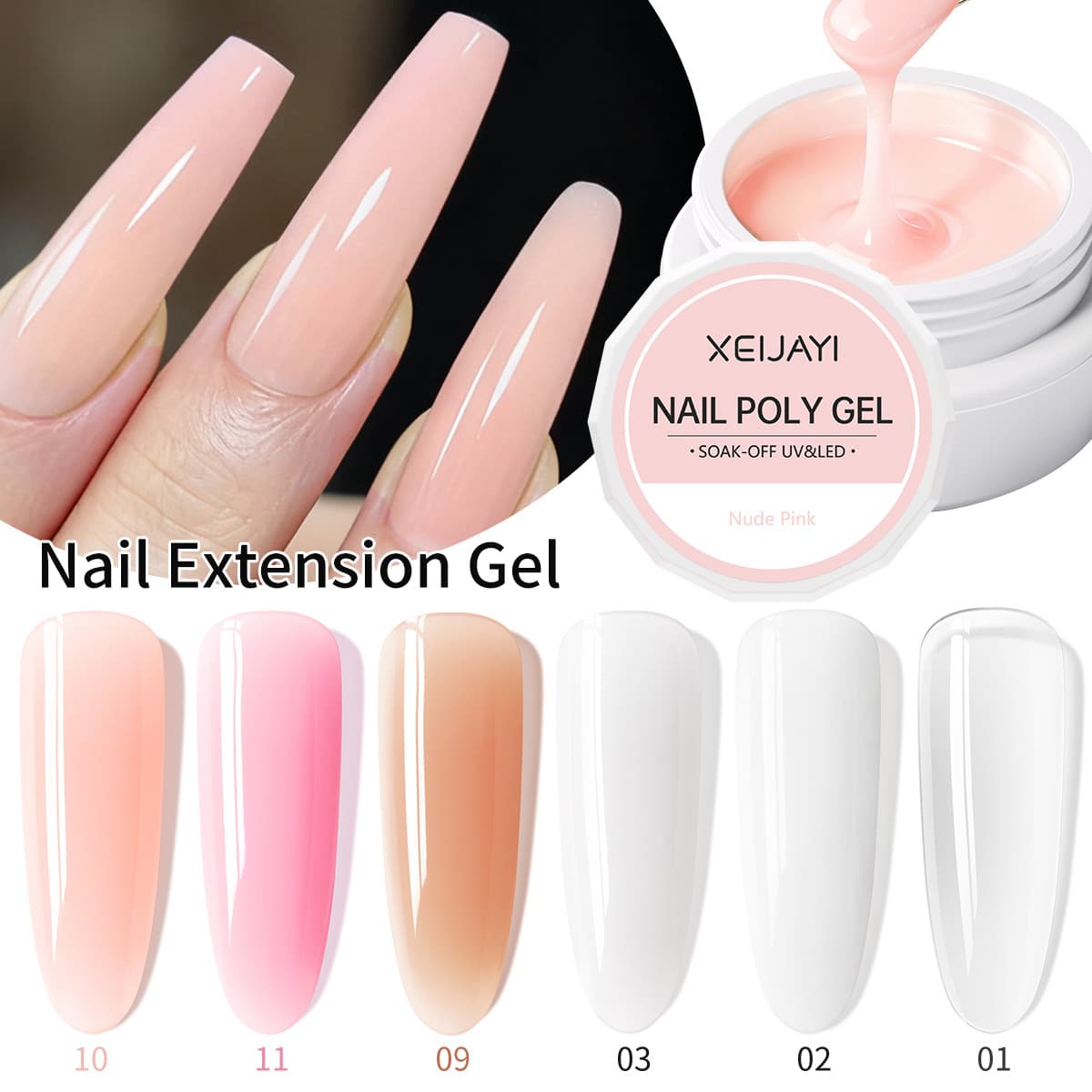 Transparent milky white structure extension nail mold extension molding can be used for micro-three-dimensional modeling, specifically for nail salons