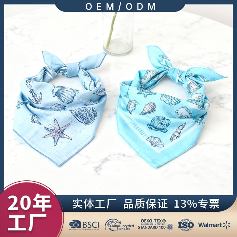 Cross-border manufacturer supply custom hot-selling polyester headscarves, small square scarves, gift wrap scarves, and fashionable retro hip-hop styles.