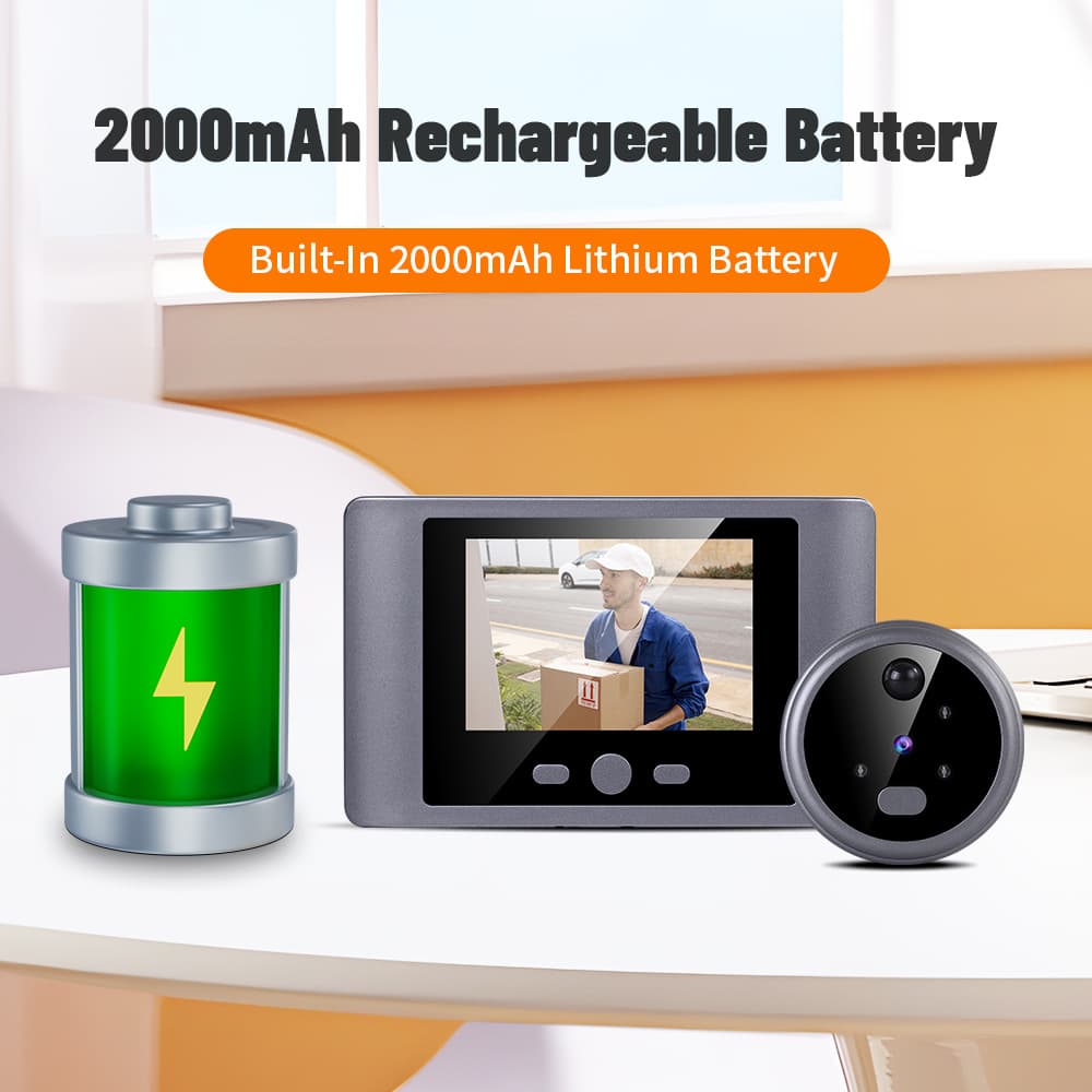 Anti-theft door automatic capture video smart electronic peephole surveillance camera video doorbell door mirror monitoring peephole