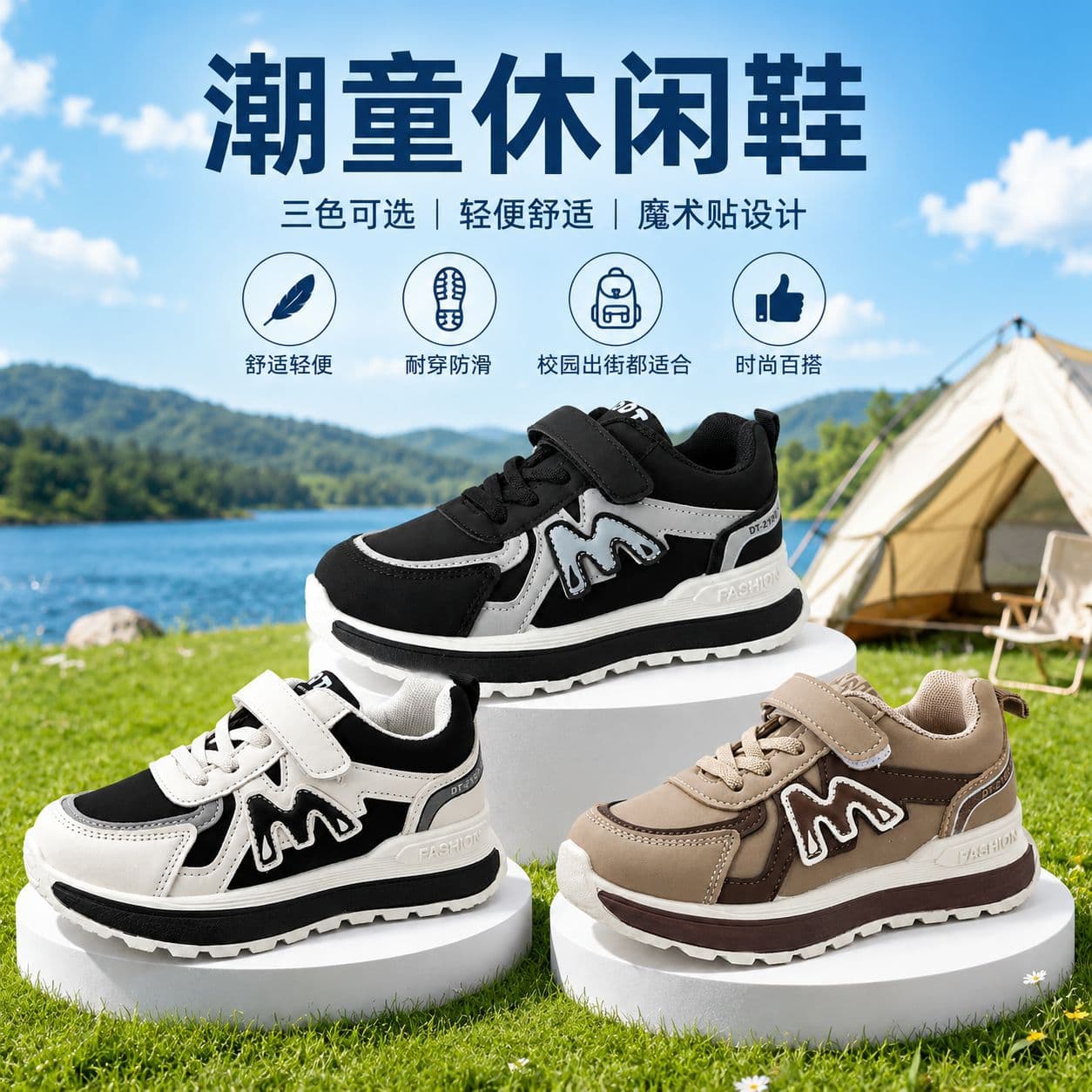 Children's Casual Sports Shoes 2026 Spring/Autumn New Style Fashion Girls Sports Shoes Casual Running Dad Shoes