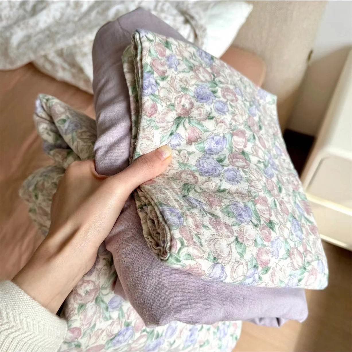 Class A Ins Jacquard Ultra-Soft Skin-Friendly Double-Layer Gauze Washed Cotton 4-Piece Set Duvet Cover Sheet Cotton Dormitory 3-Piece Set Wholesale