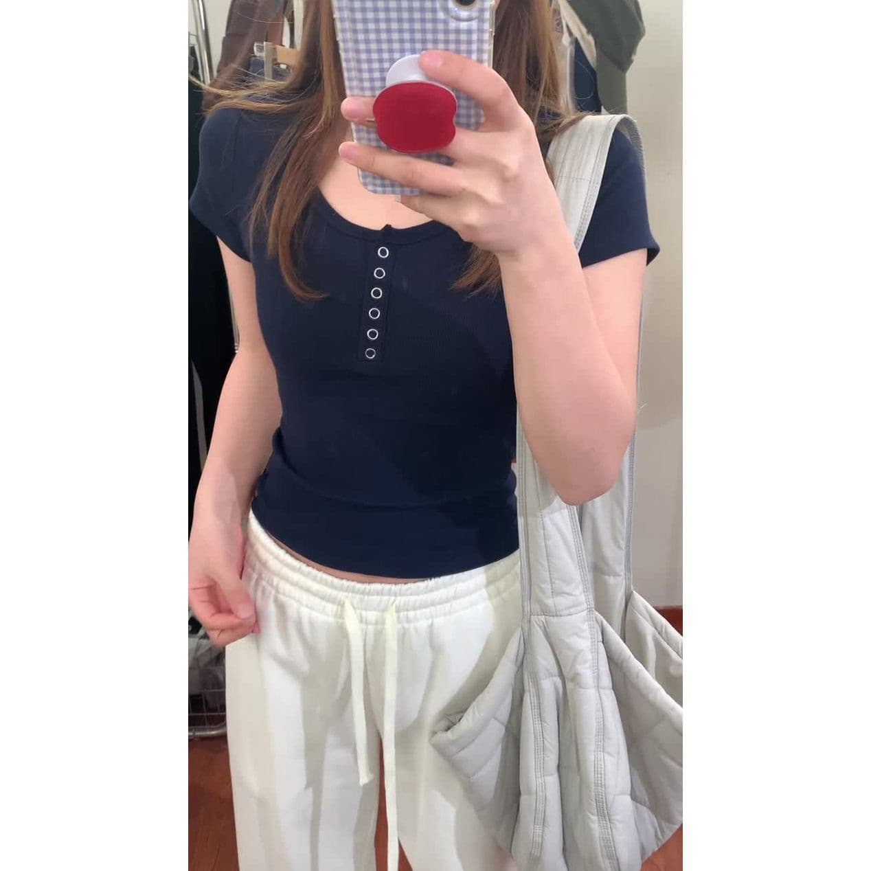 American Retro Hot Girl Style Short Sleeve T-Shirt for Women Slim Fit 2025 Spring Summer New Short Crop Top Base Layer