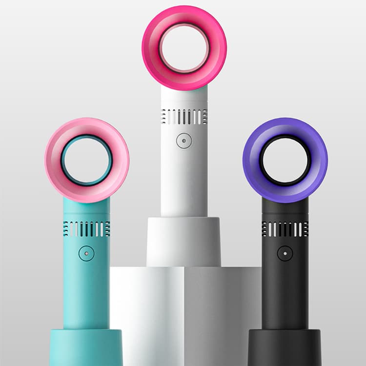 Cross-border Hot Sale Mini USB Rechargeable Handheld Bladeless Fan Portable Desktop Eyelash Blowing Special Fan