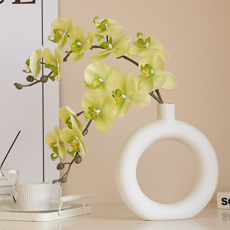 Artificial Flower Wet Feel Premium Film Phalaenopsis Light Luxury Home Hotel Showroom Decoration Flower Arrangement Artificial Phalaenopsis