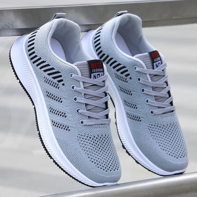 New Summer Men's Casual Breathable Sports Shoes, Versatile Trendy Knit Mesh Shoes, Drop Shipping