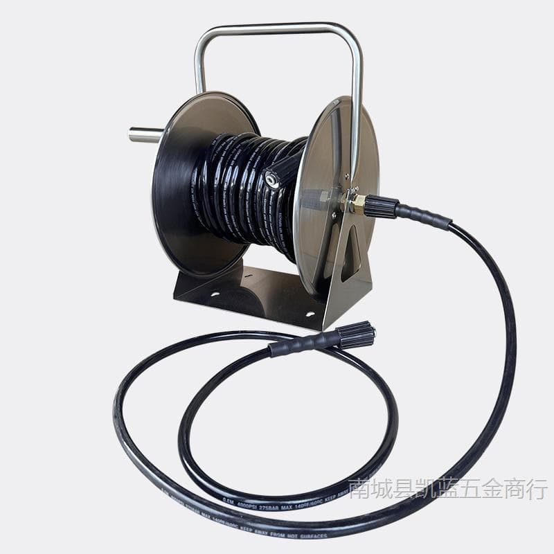 High-Pressure Car Washing Machine Hose Reel Special Water Pipe Reel Explosion-Proof Steel Wire High-Pressure Pipe Storage Rack Pipe Reel Household