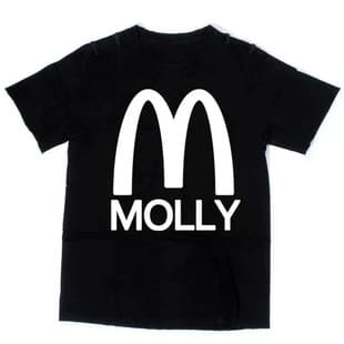 2024 Women T Shirt Hip Hop Punk Goth Tshirt Letter M Print H