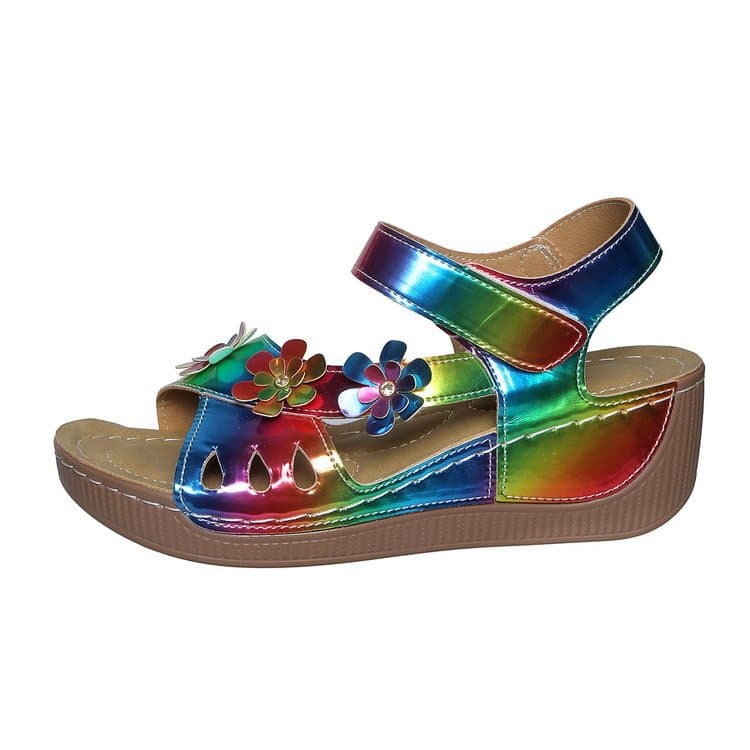 Cross-border Large Size Wedge Sandals Women 2026 Summer New Style One-Strap Lightweight Casual European and American Style Sandals