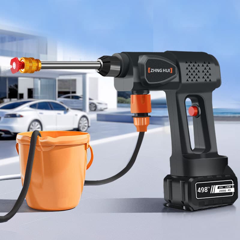 New Cross-Border High Pressure Car Wash Gun Portable Car Wash Water Gun Lithium Battery Car Wash Gun Wireless Electric Car Wash Tool