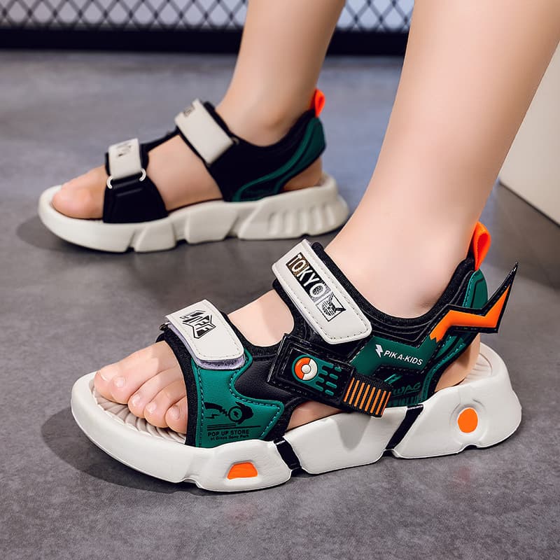 Boys' Sandals 2026 Summer Breathable Children's Shoes Medium and Large Kids Soft Sole Little Boy Beach Shoes Trendy Wholesale Drop Shipping