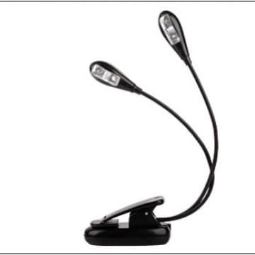 Night Light, Double Rod Double Light / Reading Light / Clip Desk Lamp / LED Desk Lamp / Study Light / Flexible Hose Reading Light