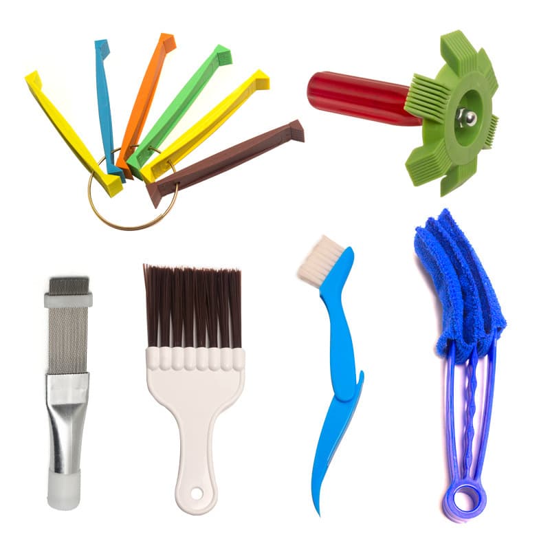 WM Fin Comb Set for Air Conditioner Stainless Steel Brush Fin Straightener Condenser Cleaning Brush Radiator Cleaner Dust Removal
