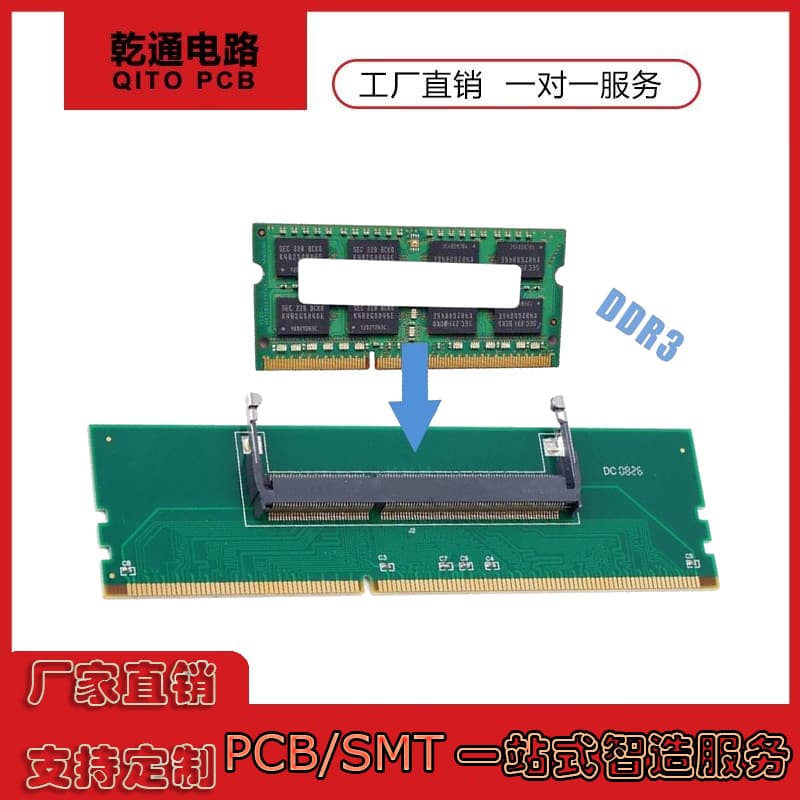 Notebook DDR3 to Desktop DDR3 Memory Adapter Card DDR3 RAM Adapter Test Card