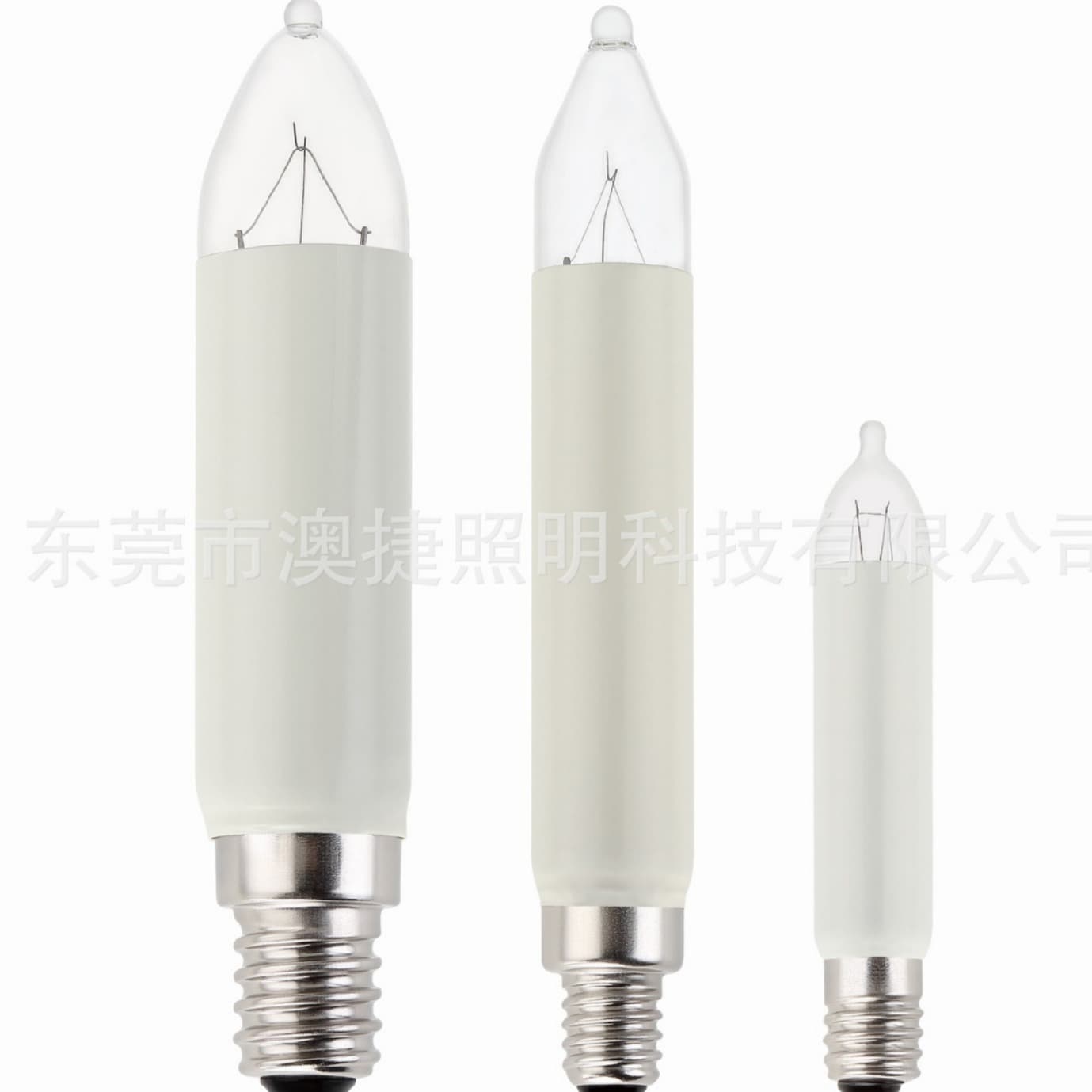 Factory Direct Christmas Lights - T10E10/T15E10S/T20E14S Rubber Sleeve Candle Bulbs