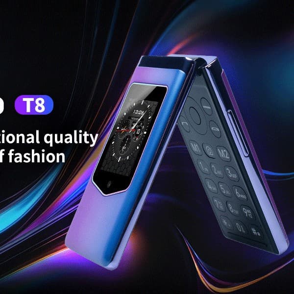 HAMTOD T8 Flip Phone, EU Version, 2.8-inch, Quad-Core, 4G Network, VoLTE, BT