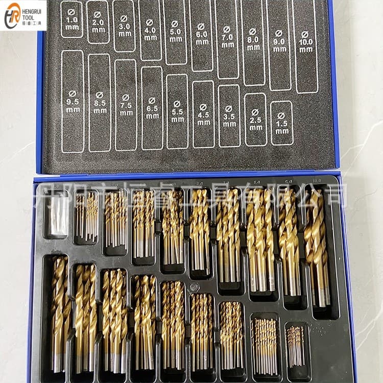 170-Piece High-Speed Steel Titanium-Plated Drill Bit Set for Drilling Holes, Electric Drill Bit Drilling Tool