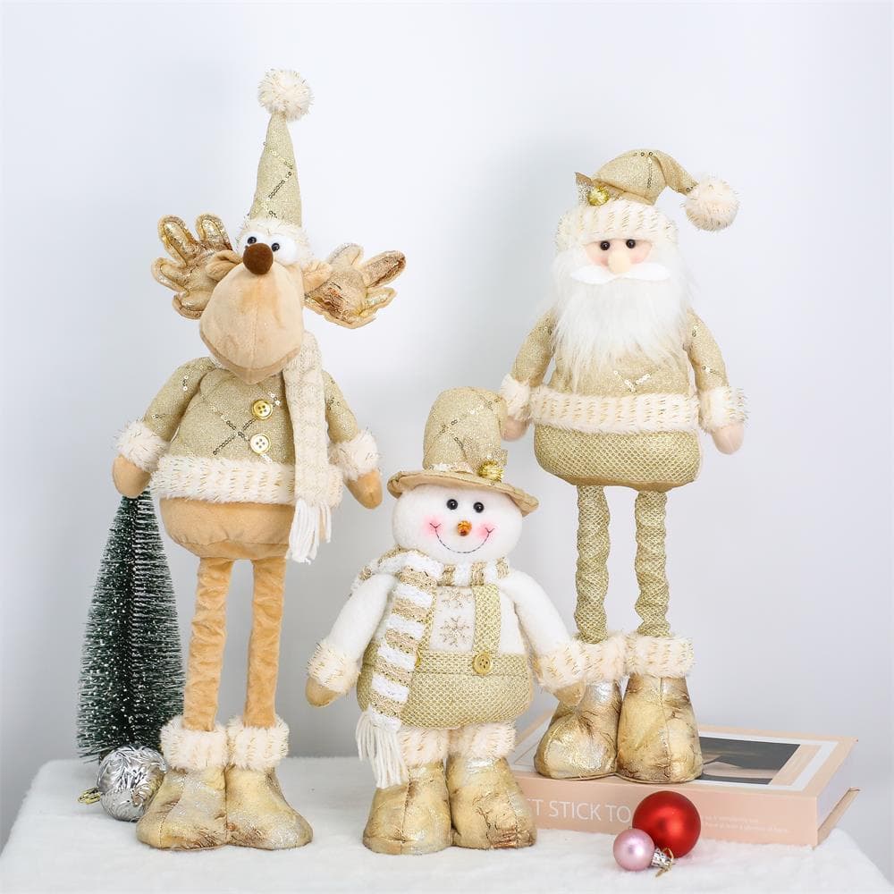 Christmas decorations snowman elk old man ornaments cross-border export cartoon cloth material