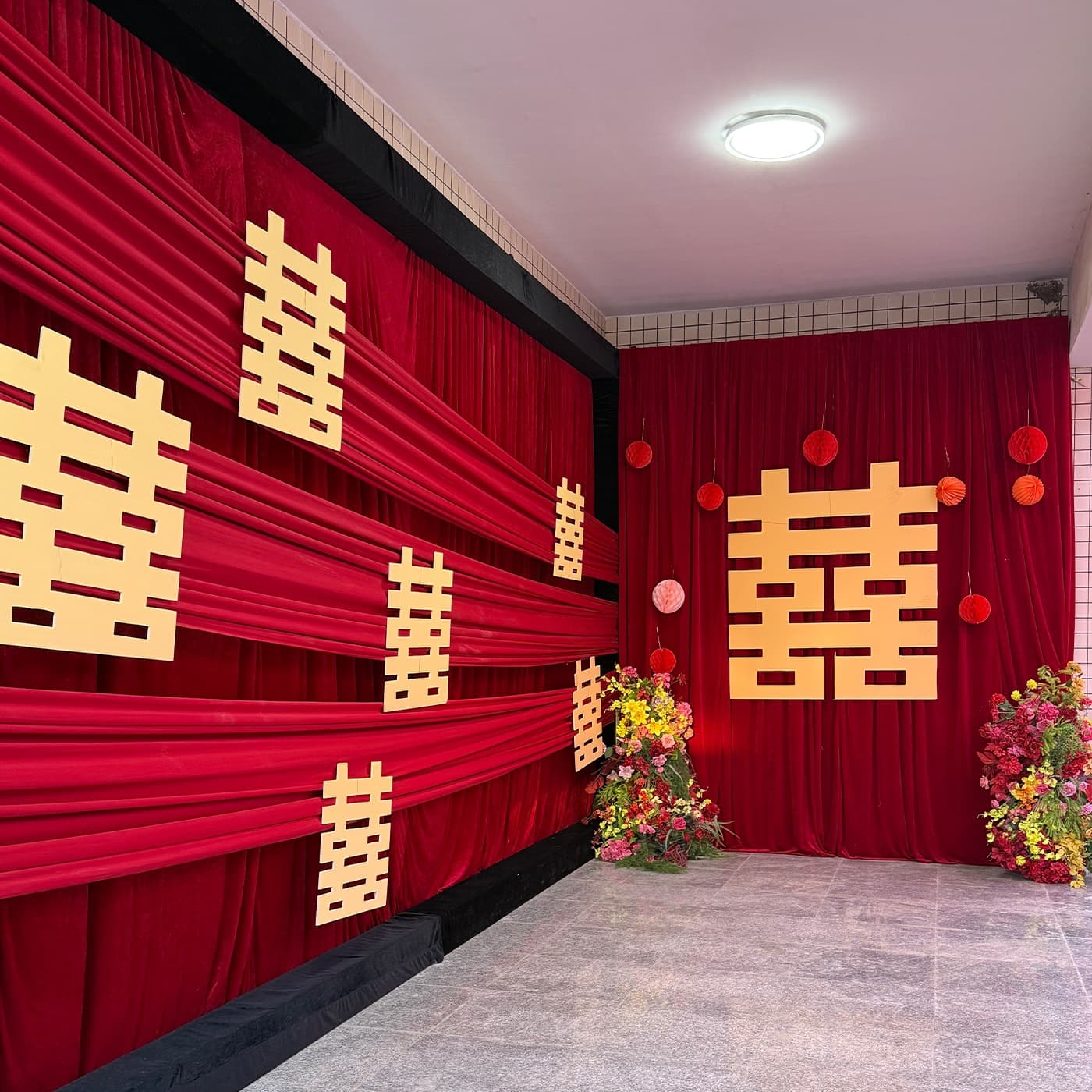 Wedding happy words rural courtyard atmosphere wedding room female party decoration set engagement decoration wedding wedding scene