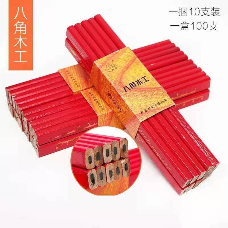 Manufacturer wholesale Shancheng woodworking pencil full red and blue pencil woodworking marking pen Fuxin pencil