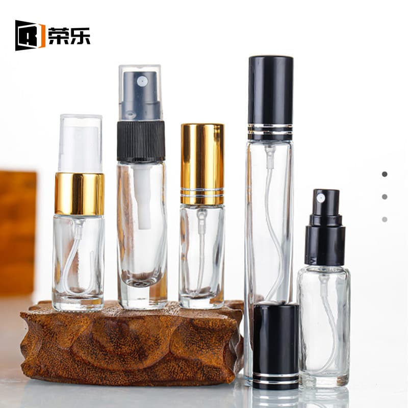 In Stock Glass Spray Bottle Transparent Perfume Essence Water Cosmetic Refillable Empty Bottle ml Bare Bottle Portable Sample Bottle