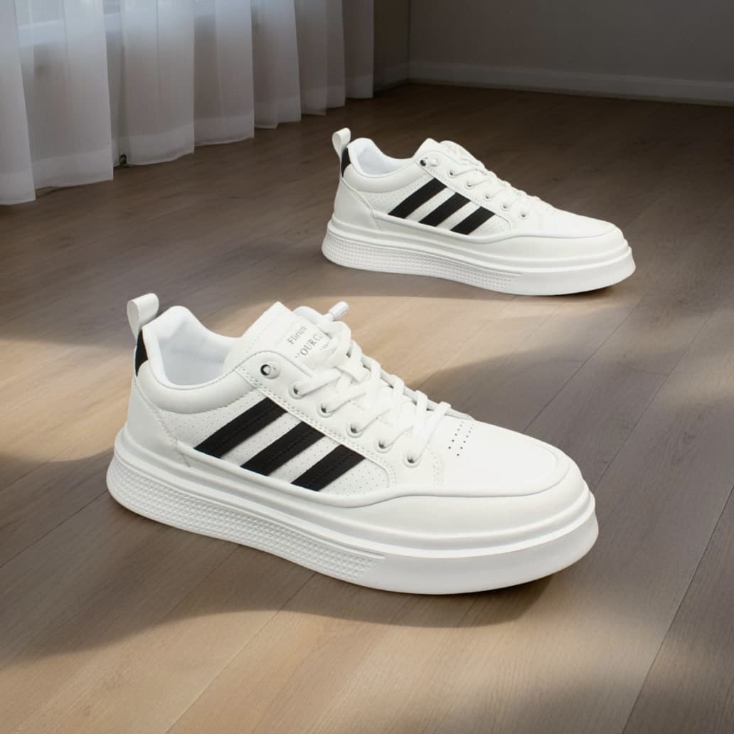 High Version Spring Men's Shoes 2026 Summer New Breathable White Sneakers Ultra-Light Thick Sole Heightening Casual Shoes