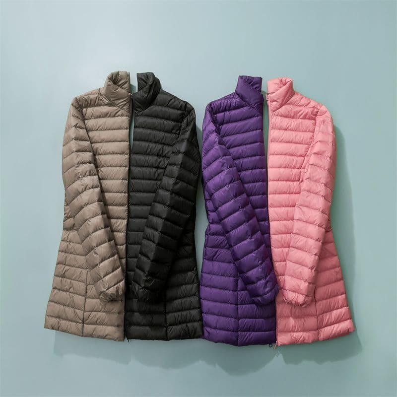 2025 New Down Jacket Women's Mid-Length Coat Off-Season Clearance Women's Clothing White Duck Down Korean Style Lightweight Mother's Wear