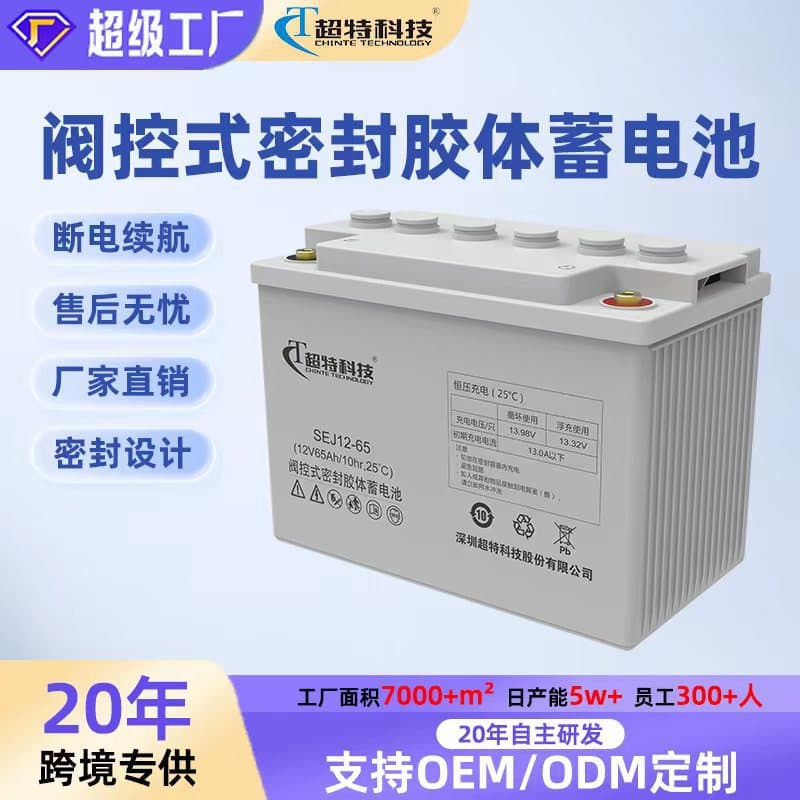 Chaote Solar Gel Battery Lead-Acid Battery 12V 100Ah Maintenance-Free Gel Battery UPS