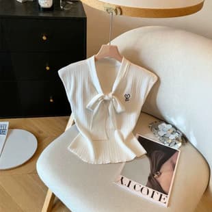2026 New High-End Discount Luxury Women's Fashion Tie-Dyed Ice Silk T-Shirt Top Summer V-Neck Slim Fit Knitwear
