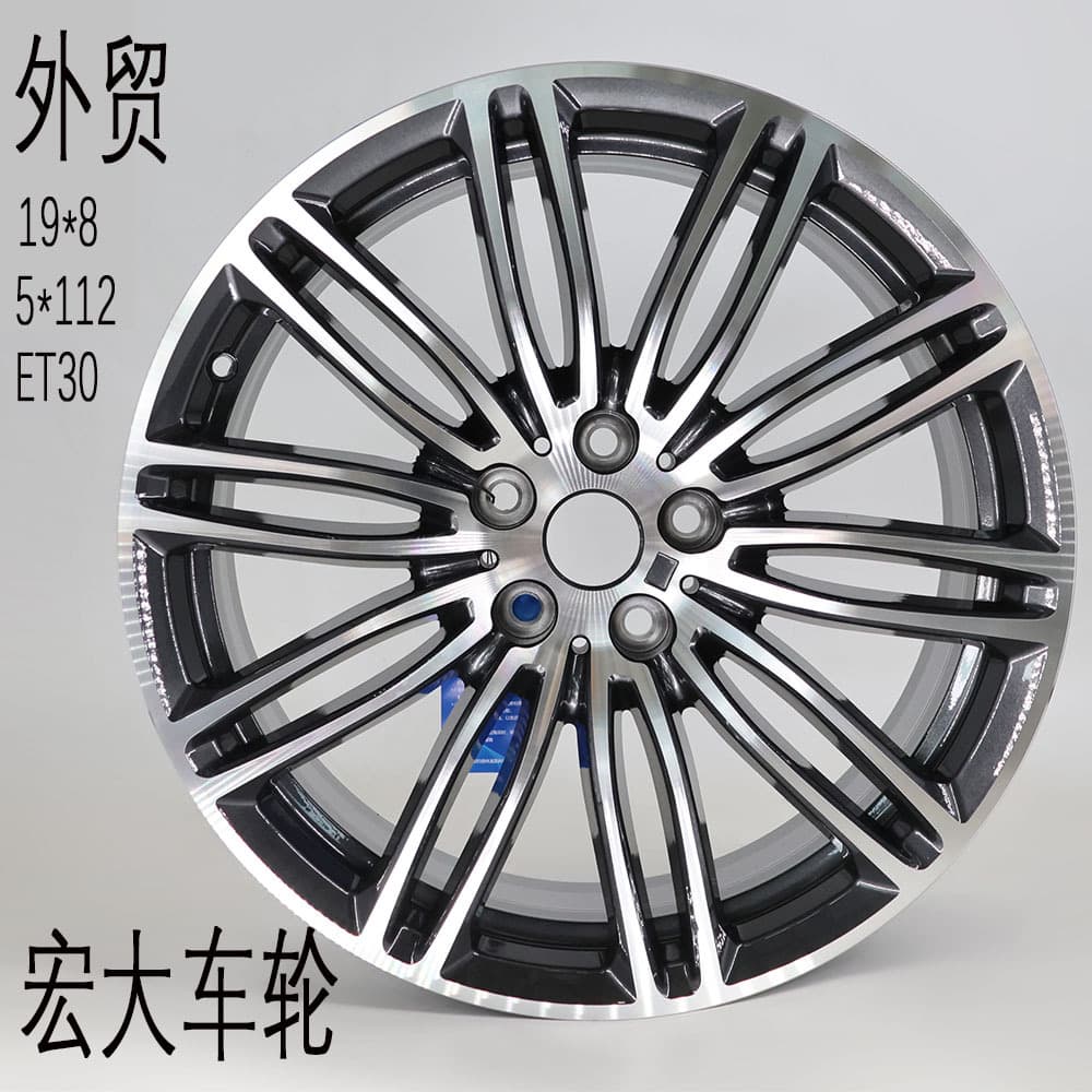 19x8.0 Cast Aluminum Alloy Wheel PCD5X112 Dark Gunmetal Glossy Finish Dark MG 5 Series Wheels Rim