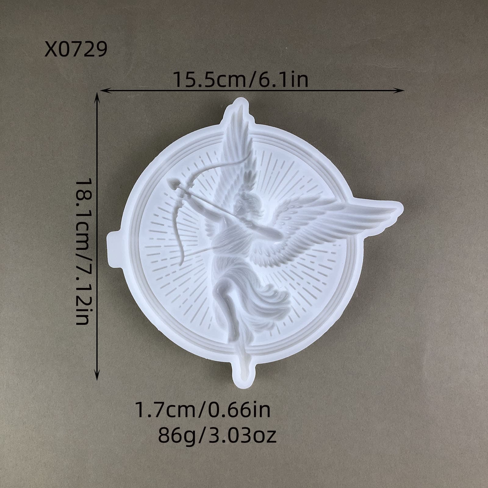 X0729 Cupid Angel Wall Hanging Decorative Cement Plaster Mold DIY Silicone Mold