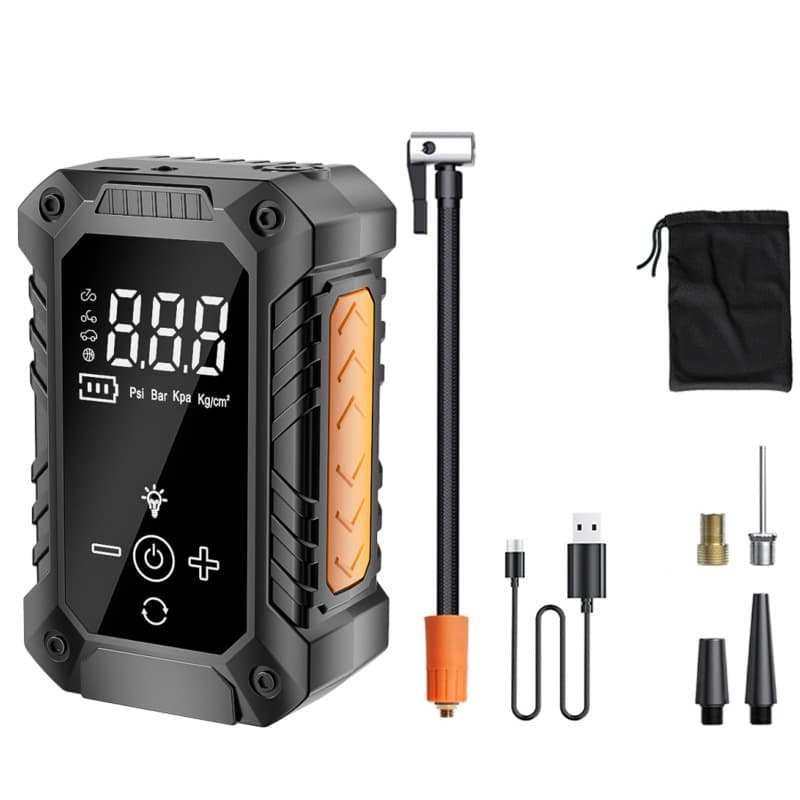 Car Inflator Pump Wireless Portable High Pressure Electric Air Pump for Car Tires with Dual Screen Tire Pressure Gauge