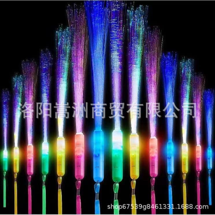 Multicolor Fiber Optic Sticks as Street Vendor Toys, Flash Sticks with Variable Frequency for Concert Support