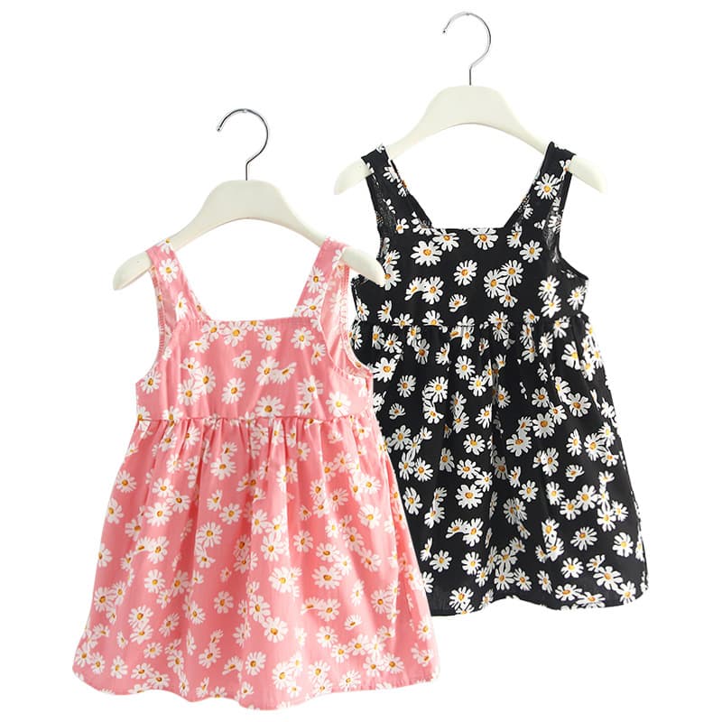 Factory Stock Cross-Border Wholesale New Girls Dress Cotton Summer Girls Dress Daisy Princess Dress