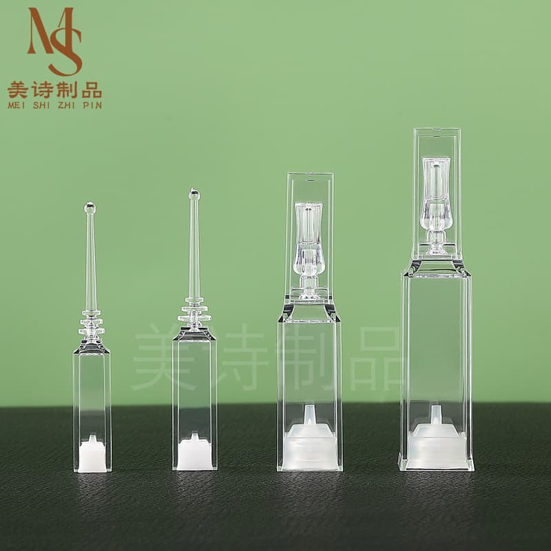 In Stock 1ml-10ml Square Bottle Square Preservative Bottle High Transparency Syringe Bottle Plastic Serum Bottle Plastic Syringe Bottle