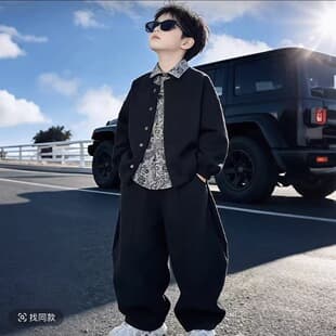 Children's Boys' Spring Suit 2026 New Spring/Autumn Jacket Casual Boys' Three-Piece Set