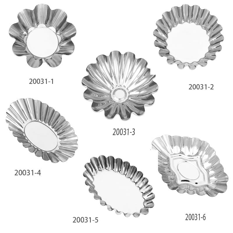 Factory Wholesale Stainless Steel Chrysanthemum Cup Egg Tart Mold Pie Mold Jelly Mold Flat Bottom Cake Mold Thick Version