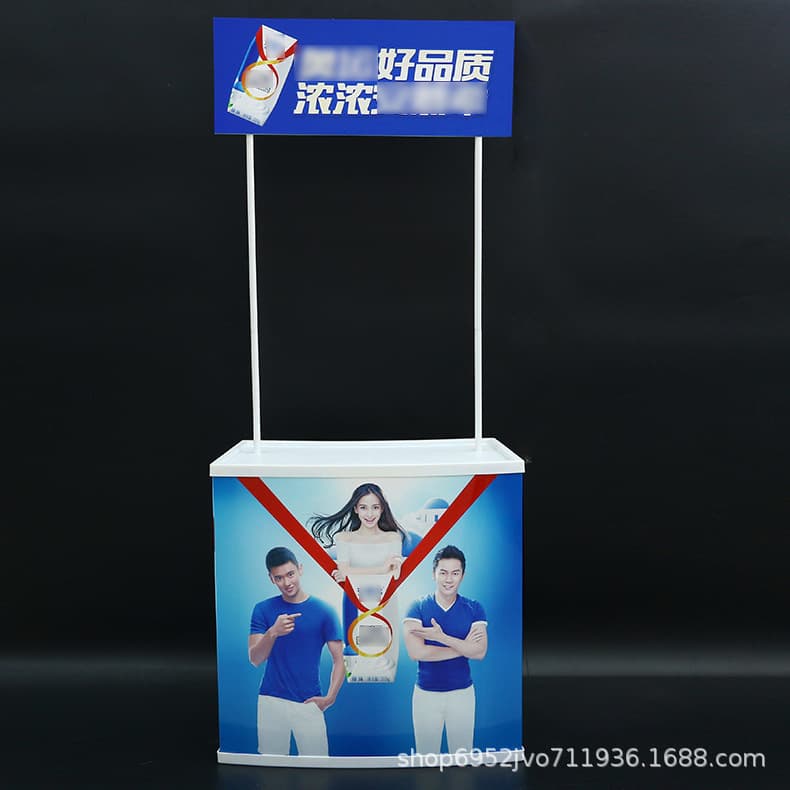 Supply plastic PP folding promotional table ABS advertising table arc blister display stand promotional table tasting table Xiuke