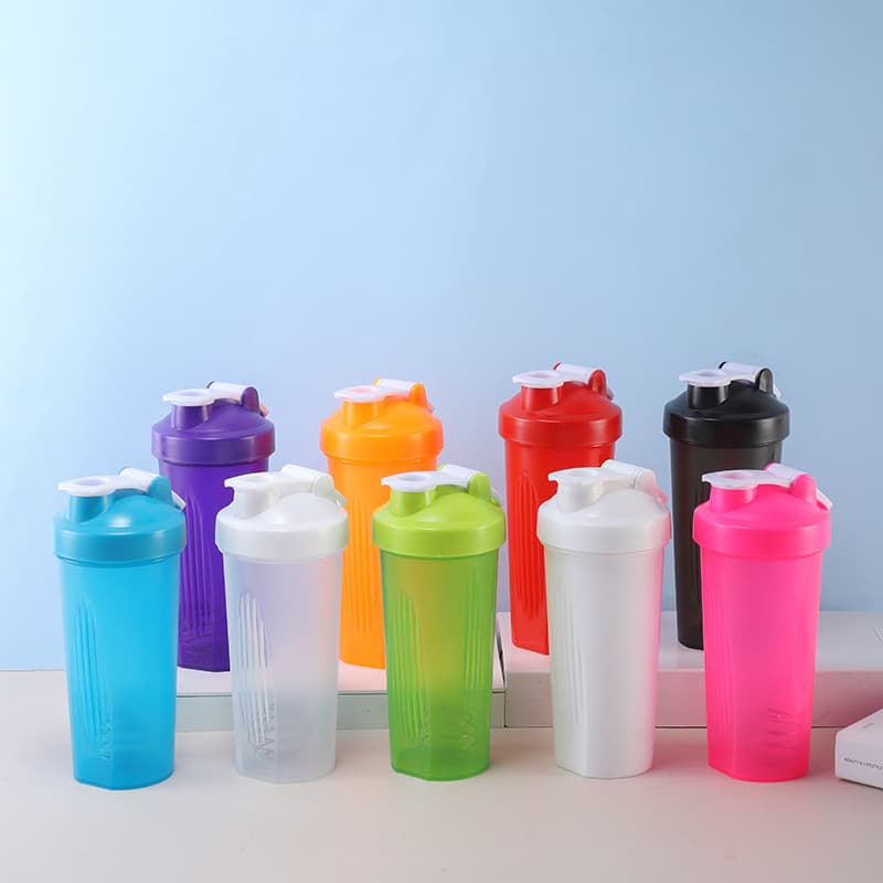 Plastic Shaker Cup Protein Powder Milkshake Cup Portable Fitness Sports Water Bottle Shaker Logo Factory Direct Supply Large Capacity