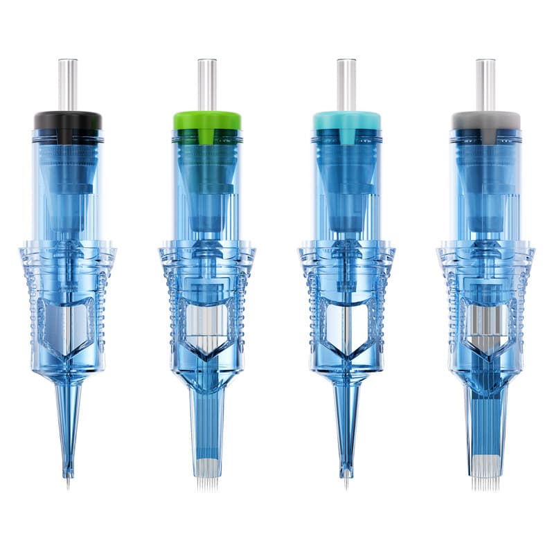 VIPER PMU & Tattoo Premium Transparent Integrated Needle - Lip Tattoo Needle, Eyebrow Tattoo Needle, Short Tattoo Needle