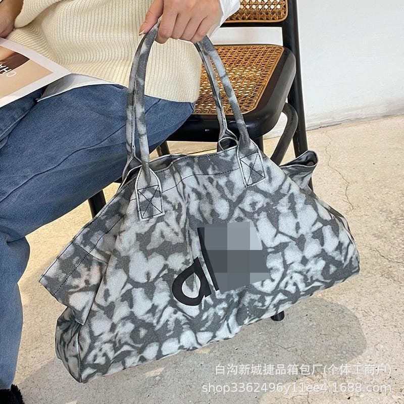 Cross-border Yoga Bag Shoulder Bag Canvas Bag Unisex Tote Bag Large Capacity Shopping Bag Sports Fitness Bag