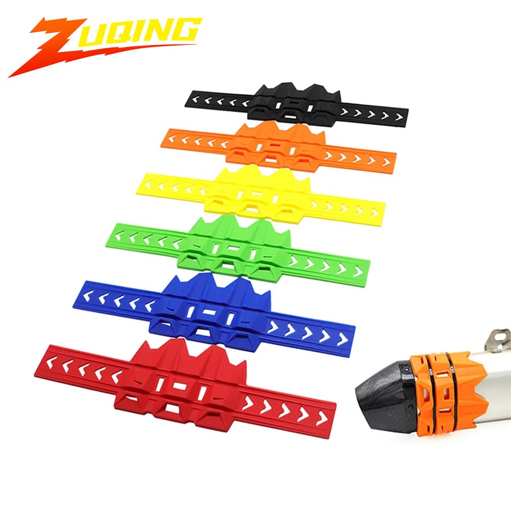 Dirt Bike Universal Modified Exhaust Pipe Heat Shield Silicone Insulation Ring Protector Colored Exhaust Heat Guard Cover