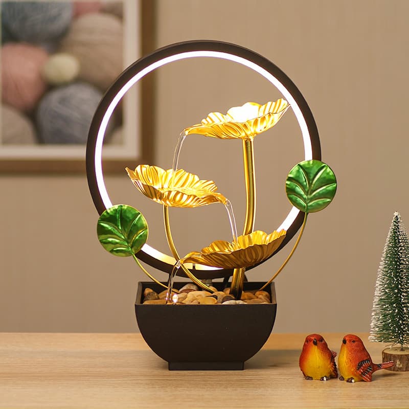 Indoor Living Room Decorative Fountain Water Feature Iron Material Modern Simplicity Hand-Painted Modern Artistic Ornament