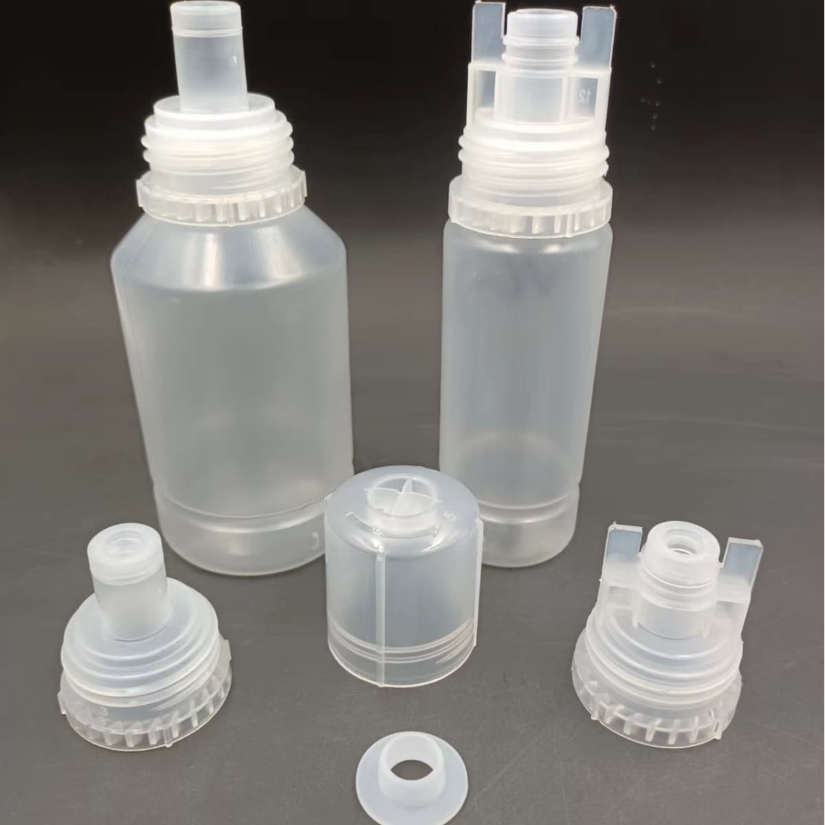 Plastic empty ink bottles without sealing