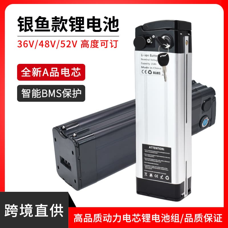 Cross-border 48V12ah13ah folding electric two-wheeler silverbait lithium battery 36V48V10.4ah20ah battery