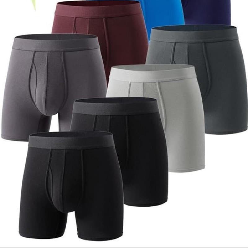 Men's Modal Extended Boxer Briefs with Printed LOGO, Mid-Rise, Breathable, Comfortable, Plus Size, OEM Manufacturer