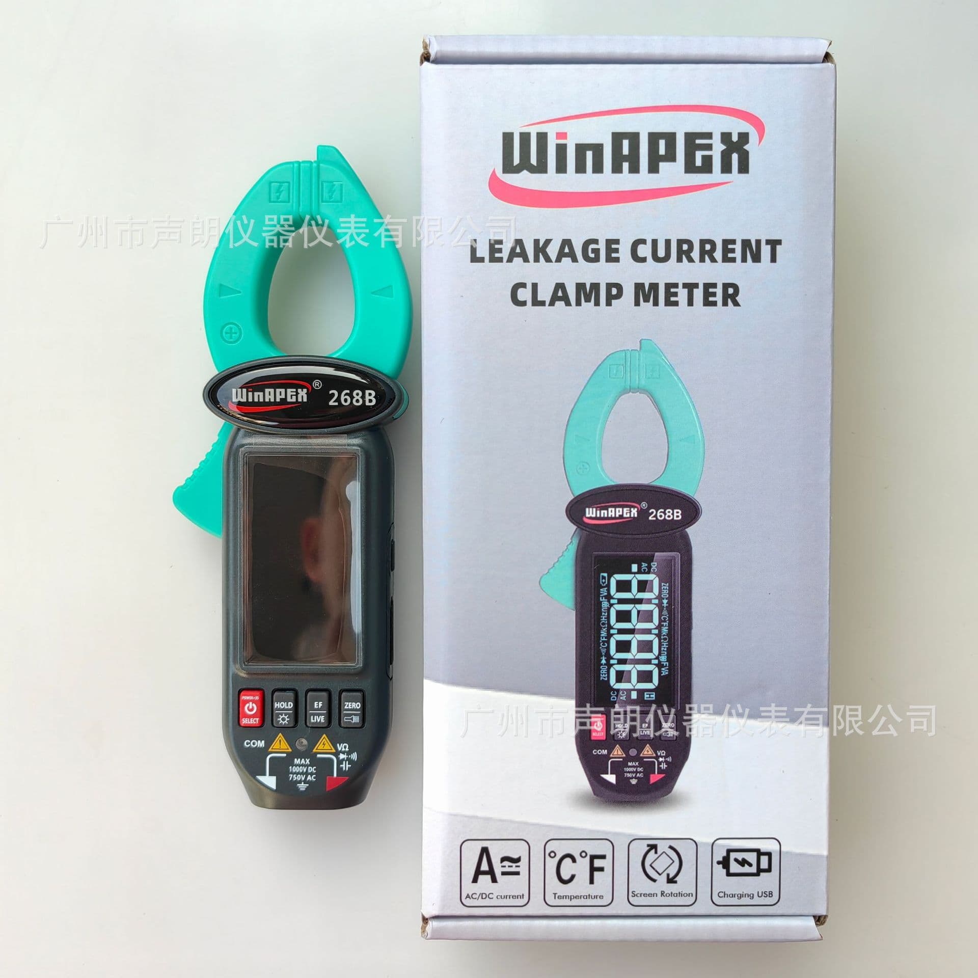 WINAPEX Hanyan 268B AC/DC Leakage Current Clamp Meter 600mA-60A